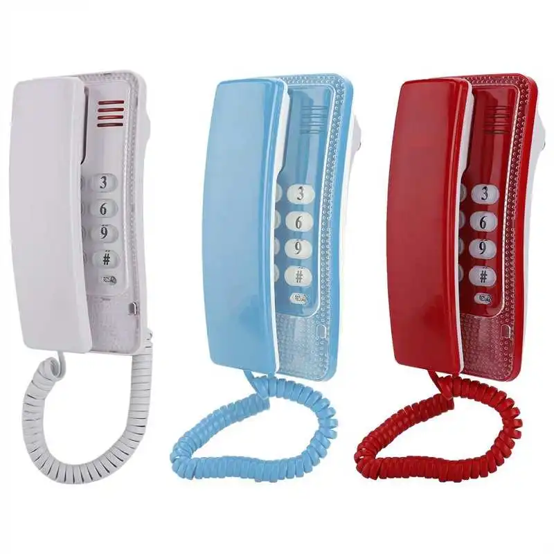 

Mini Wall Mount Landline Telephone With Call Mute Function No Caller ID Home Phone For Hotel Family School Corded Telephones
