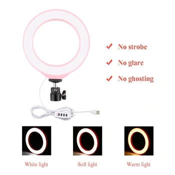 Hot 360 Degree 3 Modes Dimmable LED Ring Vlogging Selfie Photography Video Lights Pink Fill light
Hot 360 Degree 3 Modes Dimmable LED Ring Vlogging Selfie Photography Video Lights Pink Fill light