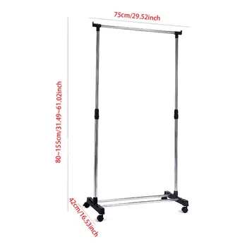 Adjustable Rolling Clothes Hanger Coat Rack Floor Hanger Storage Wardrobe Clothing Drying Racks With Shoe Rack
Adjustable Rolling Clothes Hanger Coat Rack Floor Hanger Storage Wardrobe Clothing Drying Racks With Shoe Rack