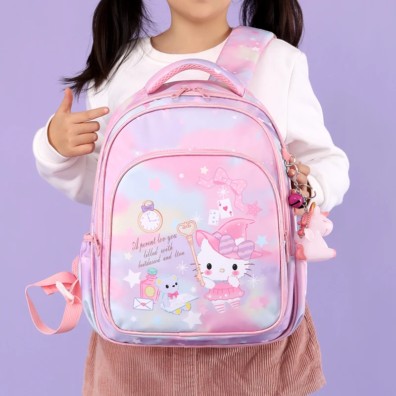 3D backpack Kids Padded Book-Bags Kitten Cat Pattern School Backpack for Girls Boys Elementary-cat-8