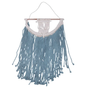 Macrame Wall Hanging Tapestry Hand Woven Pendant Decoration House Ceremony Living Room Home Furnishing Accessories Mandala Blue 
Macrame Wall Hanging Tapestry Hand Woven Pendant Decoration House Ceremony Living Room Home Furnishing Accessories Mandala Blue