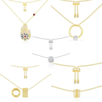 2020 New High-quality Original Gold Color Silver Zircon Transport Round Stone Ring Necklace Series Female Simple Birthday Gift
2020 New High-quality Original Gold Color Silver Zircon Transport Round Stone Ring Necklace Series Female Simple Birthday Gift