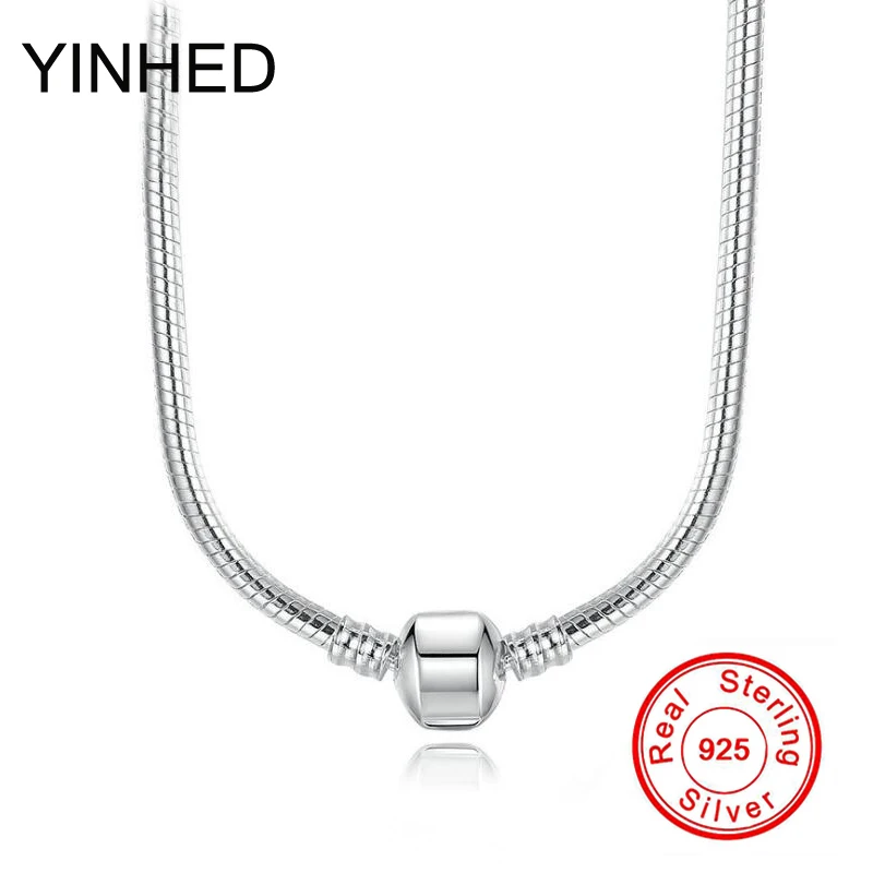 YINHED Original DIY Jewelry Necklace Fit Bead Clasp 100% Solid 925 Sterling Silver Snake Chain Necklace for Women Gift ZN142
YINHED Original DIY Jewelry Necklace Fit Bead Clasp 100% Solid 925 Sterling Silver Snake Chain Necklace for Women Gift ZN142