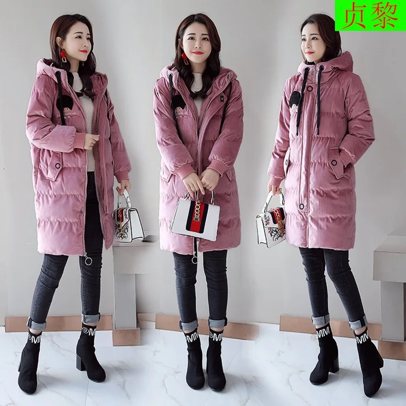 2018 Winter New Style WOMEN'S Dress Gold Velvet Cotton Overcoat Mid-length Korean-style Slim Fit Slimming down Jacket Cotton-pad
2018 Winter New Style WOMEN'S Dress Gold Velvet Cotton Overcoat Mid-length Korean-style Slim Fit Slimming down Jacket Cotton-pad