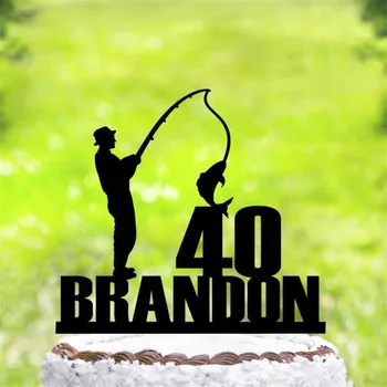 Custom Fisherman Cake Topper with Name and Age, Father's Birthday Gift Cake Topper Fishing Themed Party Personalised Cake Topper
Custom Fisherman Cake Topper with Name and Age, Father's Birthday Gift Cake Topper Fishing Themed Party Personalised Cake Topper