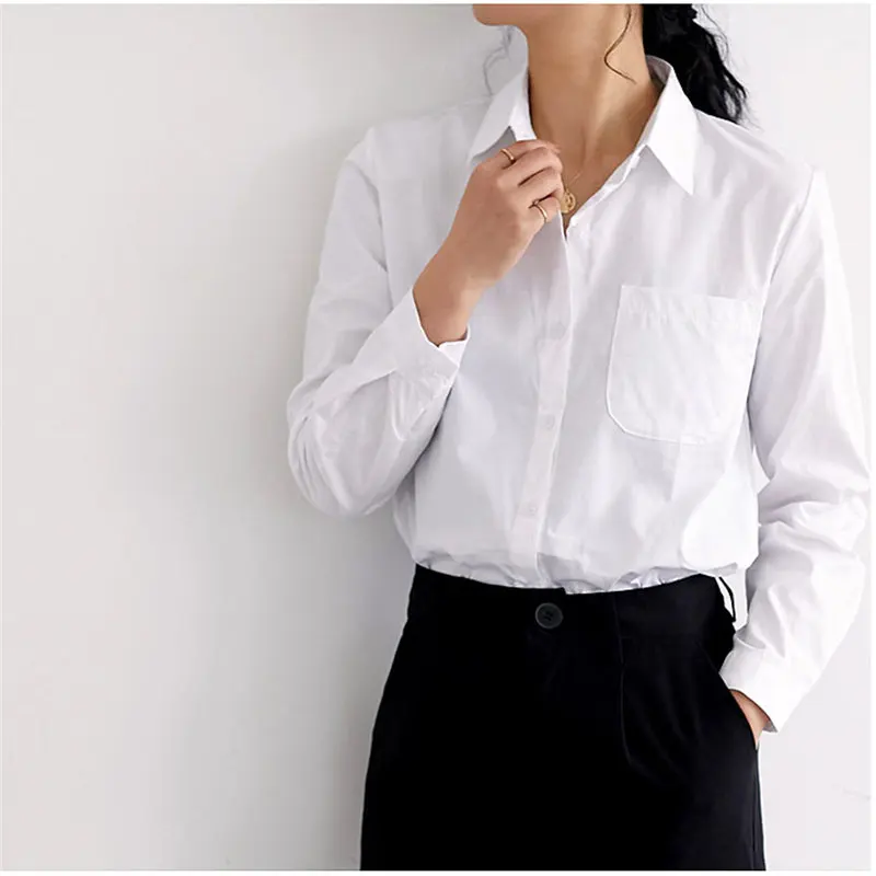 HziriP Large Size White Professional Vintage Leisure Shirt Girls Retro Fresh Women High Quality Office Ladies All-Match Shirt
HziriP Large Size White Professional Vintage Leisure Shirt Girls Retro Fresh Women High Quality Office Ladies All-Match Shirt