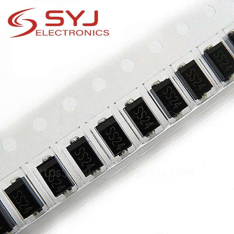 100pcs/lot SR240 SS24 SMD 2A 40V Schottky diode In Stock | Электронные компоненты и принадлежности