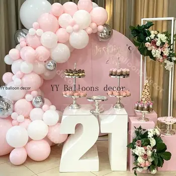118pcs Macaron Baby pink Pastel 1 Arch Kit 4D Sliver Birthday Wedding Baby Shower Anniversary Party Decoration 
118pcs Macaron Baby pink Pastel 1 Arch Kit 4D Sliver Birthday Wedding Baby Shower Anniversary Party Decoration