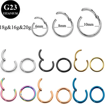 1Piece G23 18g& 16gTitanium Segment Hinged Rings Septum Nose Clicker Piercing Nose Lip Earrings Helix Nose Piercing Body Jewelry 
1Piece G23 18g& 16gTitanium Segment Hinged Rings Septum Nose Clicker Piercing Nose Lip Earrings Helix Nose Piercing Body Jewelry