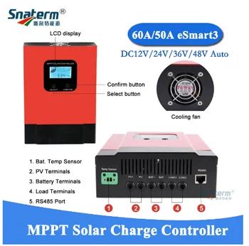 ESmart3 LCD 50A 60A smart MPPT solar charge controller Max 150VDC with RS485 and battery temperature sensor 12V/24V/36V/48V
ESmart3 LCD 50A 60A smart MPPT solar charge controller Max 150VDC with RS485 and battery temperature sensor 12V/24V/36V/48V