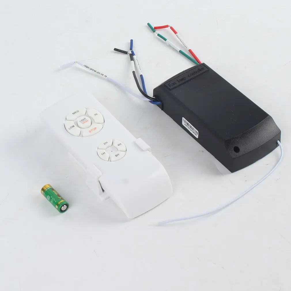 Universal Ceiling Fan Lamp Remote Control Kit 110-240V Timing Wireless Control Switch Adjusted Wind Speed Transmitter Receiver
Universal Ceiling Fan Lamp Remote Control Kit 110-240V Timing Wireless Control Switch Adjusted Wind Speed Transmitter Receiver