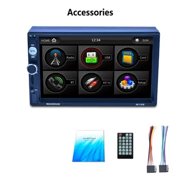 7" HD LCD Touch Screen 800*480 Car MP5 Player 1080P 7 Color Button Back Light Mirror Link FM/AM/RDS Tuner RK-7157B
7" HD LCD Touch Screen 800*480 Car MP5 Player 1080P 7 Color Button Back Light Mirror Link FM/AM/RDS Tuner RK-7157B