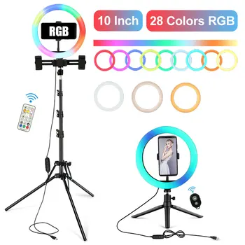 10" RGB LED Selfie Ring Light with Stand Diammable Flash Colorful Ring Lamp with Remote Control for YouTube Live Vlogging
10" RGB LED Selfie Ring Light with Stand Diammable Flash Colorful Ring Lamp with Remote Control for YouTube Live Vlogging
