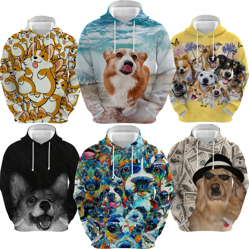 3D Cute Animal Dog Corgi Golden Retriever Pug Sweatshirt for Women Pullover Streetwear Spring Winter Unisex Hoodies Sudadera
3D Cute Animal Dog Corgi Golden Retriever Pug Sweatshirt for Women Pullover Streetwear Spring Winter Unisex Hoodies Sudadera