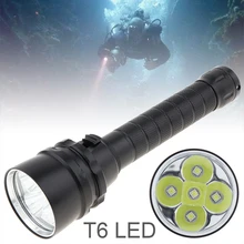 

SecurityIng Scuba Diving Flashlight 9000 Lumens Professional Portable XM-T6 LED Dive Torch 200M Underwater Waterproof for Diving