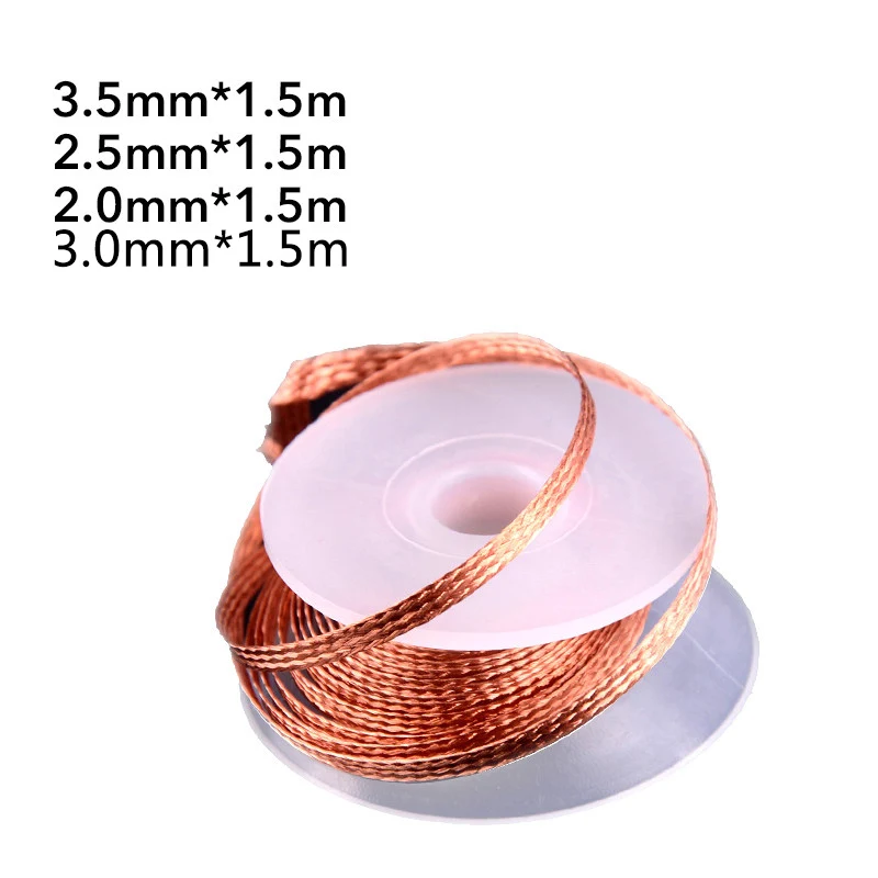 Desoldering Wick Desoldering Braid Solder Remover Wick Cable Wire Solder Removal Tool 1.5M
Desoldering Wick Desoldering Braid Solder Remover Wick Cable Wire Solder Removal Tool 1.5M