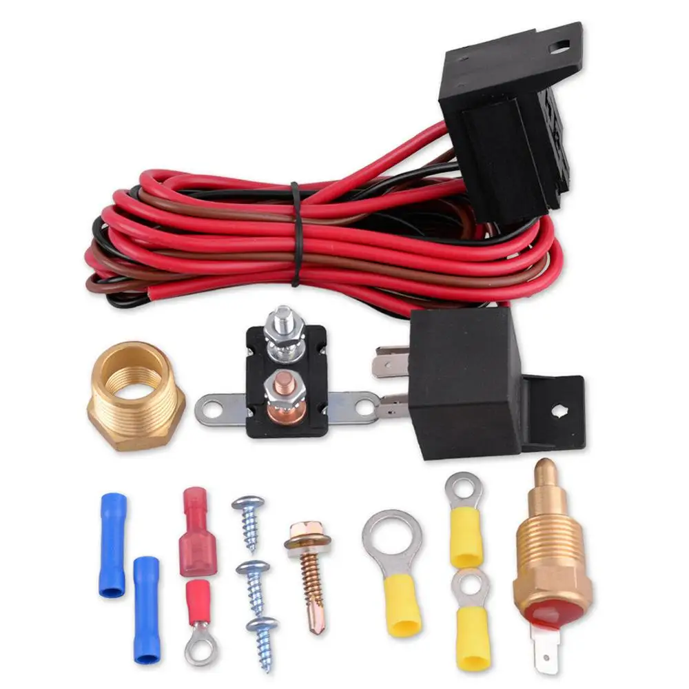 1Set 12V Fan Temperature Switch Electric Engine Fan Thermostat Temperature Relay Switch Sensor Kit 3/8" 175~185
1Set 12V Fan Temperature Switch Electric Engine Fan Thermostat Temperature Relay Switch Sensor Kit 3/8" 175~185