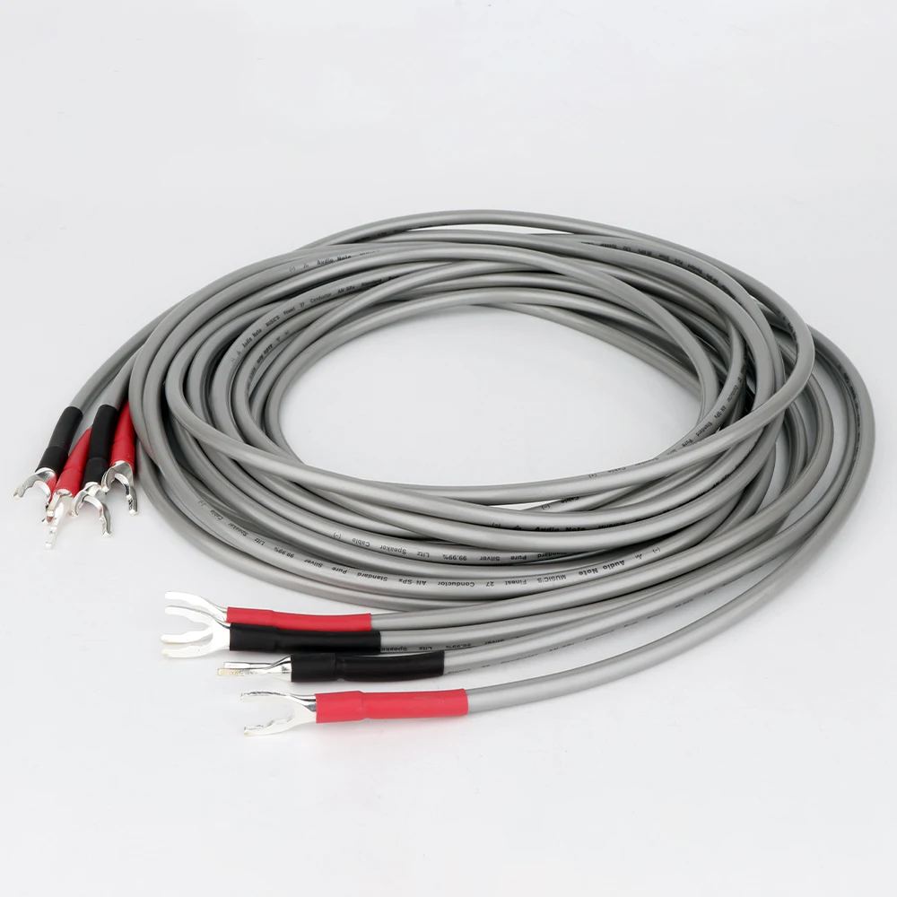 4PCS Audio Note AN-SPXII OCC Silver Plated Hifi Speaker Cable Audio Hi-end Loudspeaker Wires with Spade/Banana Connectors
4PCS Audio Note AN-SPXII OCC Silver Plated Hifi Speaker Cable Audio Hi-end Loudspeaker Wires with Spade/Banana Connectors