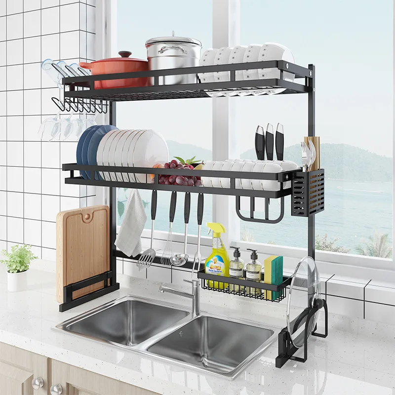 1/2 Tier Multi-use Stainless Steel Dishes Rack Dual Sink Drain Rack Adjustable Kitchen Organizer Rack Dish Shelf Drying Rack
1/2 Tier Multi-use Stainless Steel Dishes Rack Dual Sink Drain Rack Adjustable Kitchen Organizer Rack Dish Shelf Drying Rack