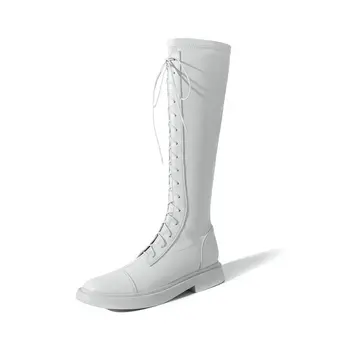 2020 Women Cross Tied Knee High Boots low square heels Newest Sexy Long Boots Night Club Shoes Woman Genuine Leather Warm Boots
2020 Women Cross Tied Knee High Boots low square heels Newest Sexy Long Boots Night Club Shoes Woman Genuine Leather Warm Boots