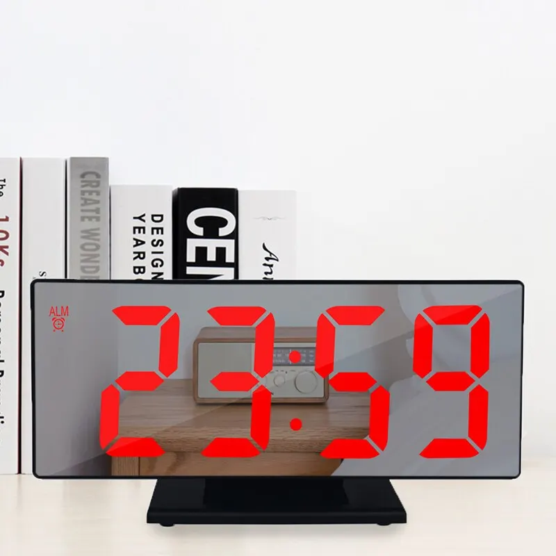 Alarm Clock LED Digital Clock Multifunction Mirror Snooze Display Time Night LCD Table Light Office USB Cable Digital Clock
Alarm Clock LED Digital Clock Multifunction Mirror Snooze Display Time Night LCD Table Light Office USB Cable Digital Clock
