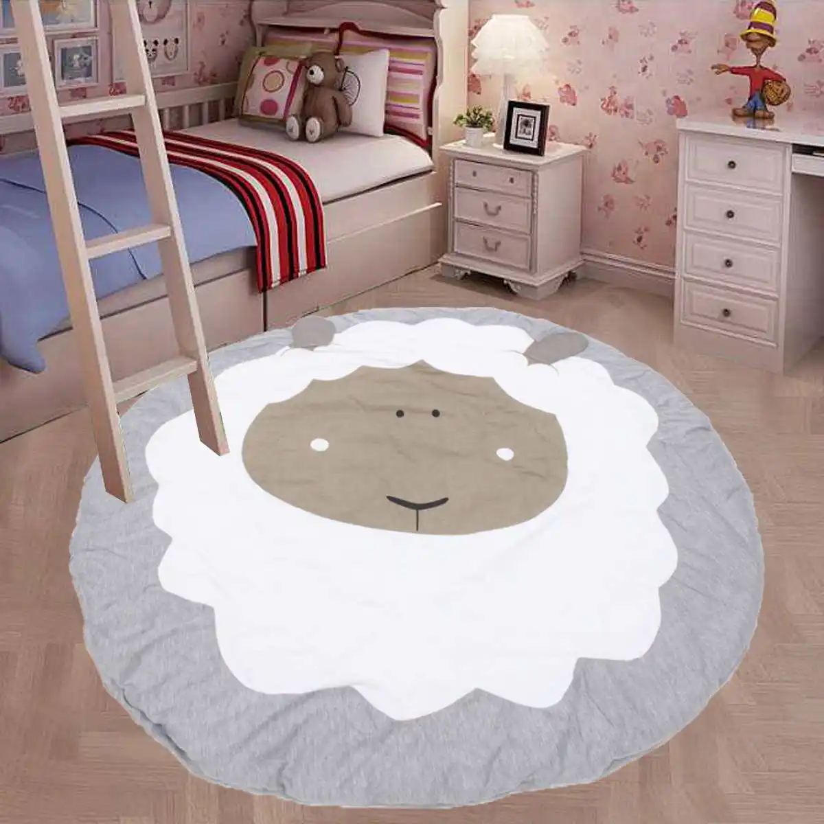 Play Mat Round Carpet Game Cartoon Pure Cotton Crawling Mat For Children Sheep Mat Blanket Carpet Children's Room Decorations
Play Mat Round Carpet Game Cartoon Pure Cotton Crawling Mat For Children Sheep Mat Blanket Carpet Children's Room Decorations