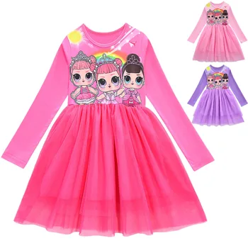 Baby girl cartoon clothing long-sleeved dress Lol design clothing for children summer haha print dress for children 
Baby girl cartoon clothing long-sleeved dress Lol design clothing for children summer haha print dress for children