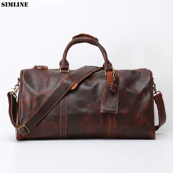 Genuine Leather Travel Bag For Men Vintage Cowhide Large Capacity Male Tote Handbag Big Shoulder Hand Luggage Duffel Bags Male
Genuine Leather Travel Bag For Men Vintage Cowhide Large Capacity Male Tote Handbag Big Shoulder Hand Luggage Duffel Bags Male