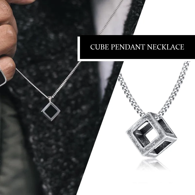 FASHIONABLE CUBE NECKLACE FOR MEN STAINLESS STEEL SIMPLE HOLLOW PENDANT MEN JEWELRY
FASHIONABLE CUBE NECKLACE FOR MEN STAINLESS STEEL SIMPLE HOLLOW PENDANT MEN JEWELRY