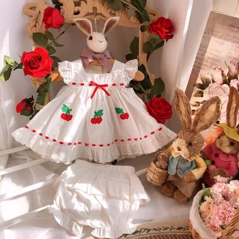 2020summer New Custom Vintage Baby Cotton Suit Cherry Embroidered Princess Dress Girls Christmas Outfit Boutique Kids Clothing
2020summer New Custom Vintage Baby Cotton Suit Cherry Embroidered Princess Dress Girls Christmas Outfit Boutique Kids Clothing