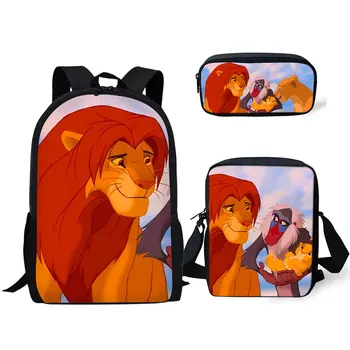 Fashion School Backpack Cartoon The Lion King Pattern School Book Bags Little Animal Designer 3PCs Set Students Bags
Fashion School Backpack Cartoon The Lion King Pattern School Book Bags Little Animal Designer 3PCs Set Students Bags