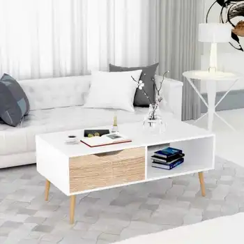 Simple Modern Style Tea Table with Single Drawer White TV Cabinet Stand for Home Living Room 30kg Load Bearing
Simple Modern Style Tea Table with Single Drawer White TV Cabinet Stand for Home Living Room 30kg Load Bearing