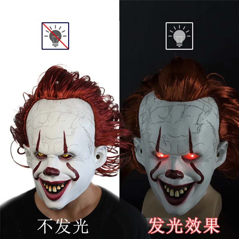 New LED Horror Pennywise Clown Mask 2019 Movie It Chapter 2 Pennywise Clown Mask Latex Scary Halloween Costumes
New LED Horror Pennywise Clown Mask 2019 Movie It Chapter 2 Pennywise Clown Mask Latex Scary Halloween Costumes