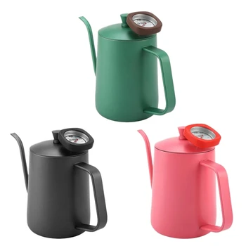 600Ml Stainless Steel Coffee Kettle Gooseneck Spout Teapot with Thermometer
600Ml Stainless Steel Coffee Kettle Gooseneck Spout Teapot with Thermometer