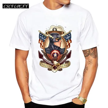 Newest 2019 Fashion Forever Young design Men T-Shirt Short Sleeve Tops Summer America Captain Retro Printed Tees
Newest 2019 Fashion Forever Young design Men T-Shirt Short Sleeve Tops Summer America Captain Retro Printed Tees