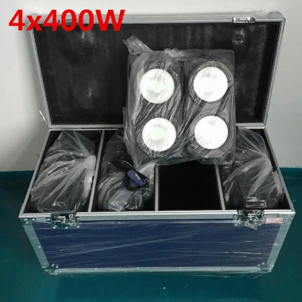 Flight Case with 4 PCS 4x100W blinder light 4eye COB LED Wash Light High power DMX Stage Cool white warm white UV light
Flight Case with 4 PCS 4x100W blinder light 4eye COB LED Wash Light High power DMX Stage Cool white warm white UV light