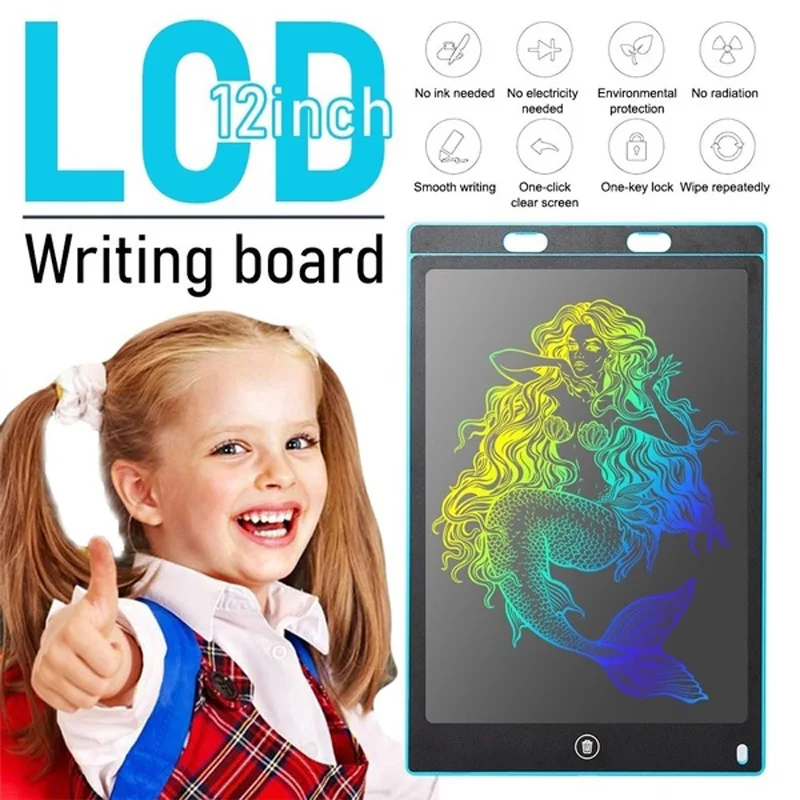 12 inch Colorful LCD Writing Board for Children Graffiti DIY Drawing Digital Handwriting Tablet for Kids Adult Home Office Gift
12 inch Colorful LCD Writing Board for Children Graffiti DIY Drawing Digital Handwriting Tablet for Kids Adult Home Office Gift