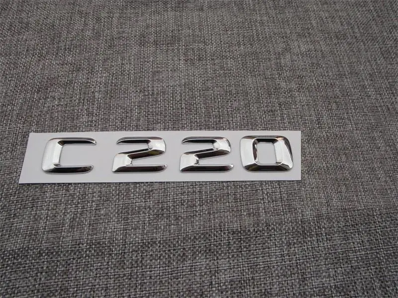 Хромированные 3D буквы C 220 эмблемы для багажника Значки W204 W205 C220 | Автомобили и
