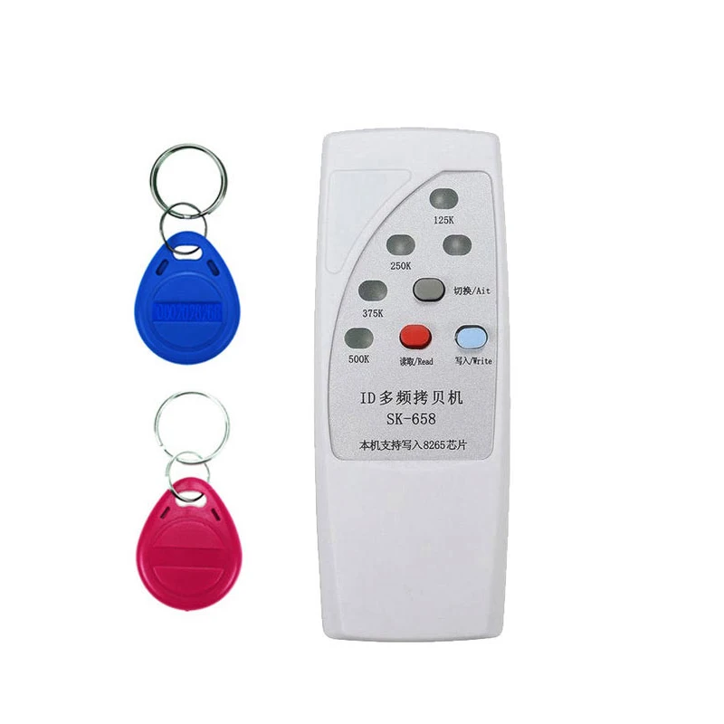 125KHz Copier Duplicator ID Tags Programmer Handheld Rfid Card Reader Writer with Light Indicator T5577 Key Card Keyfob
125KHz Copier Duplicator ID Tags Programmer Handheld Rfid Card Reader Writer with Light Indicator T5577 Key Card Keyfob