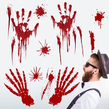Party atmosphere Ornaments Blood Prints Decor Halloween Wall Sticker Home DIY Decals For Window Party Decor Decals For Window
Party atmosphere Ornaments Blood Prints Decor Halloween Wall Sticker Home DIY Decals For Window Party Decor Decals For Window