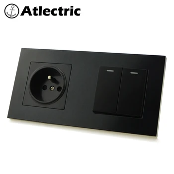 Atlectric 1 2 3 4 Gang Lamp Light button Switch Socket Power Electrical Outlet FR Standard Plug Wall Socket
Atlectric 1 2 3 4 Gang Lamp Light button Switch Socket Power Electrical Outlet FR Standard Plug Wall Socket