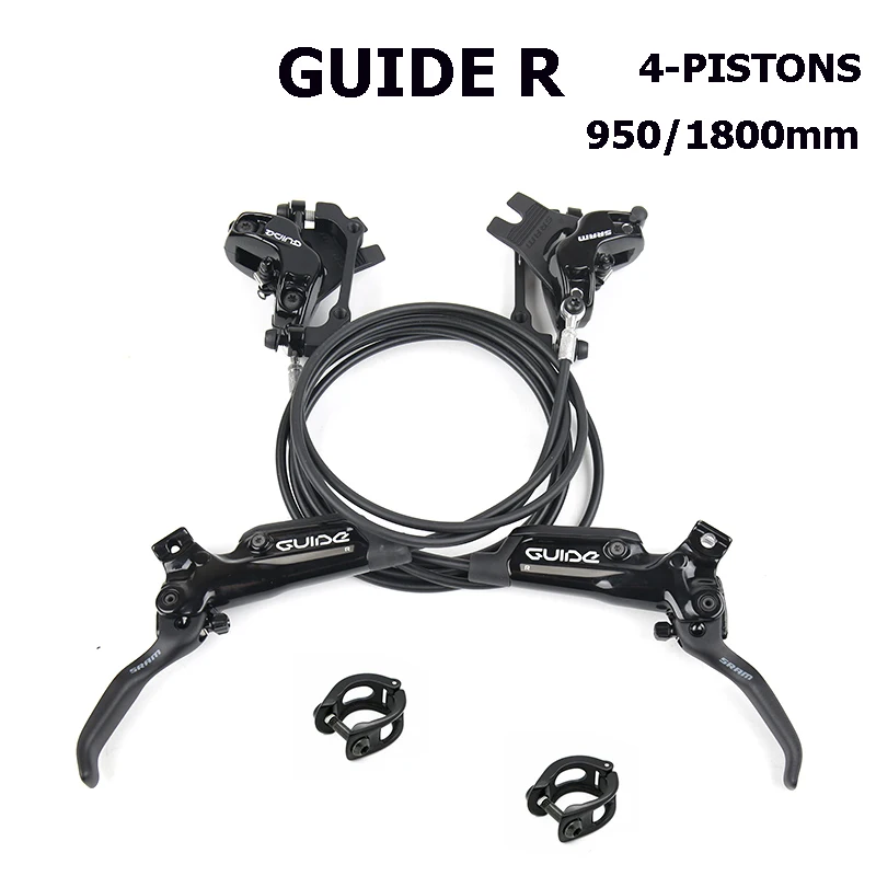 SRAM GUIDE R Hydraulic Disc Brake 4-PISTONS MTB Mountain Bicycle Brakes Front & Rear 950/1800mm Black
SRAM GUIDE R Hydraulic Disc Brake 4-PISTONS MTB Mountain Bicycle Brakes Front & Rear 950/1800mm Black