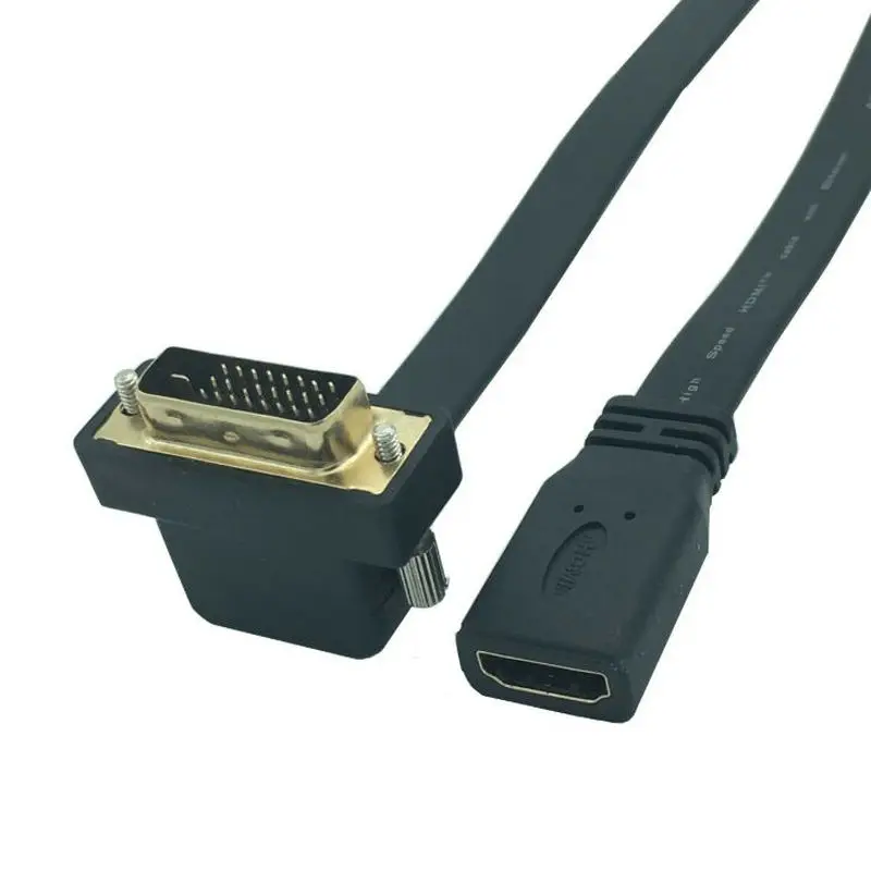 Высокоскоростной HDMI-совместимый с женским и мужским разъемами DVI 24 + 1 Угловой