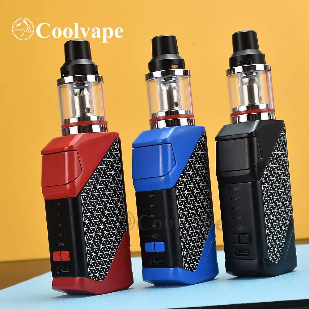 wolfcoolvape 100W box mod electronic cigarette kit 2200mah vaporizer Battery Vape Mod 2.8ml Atomizer tank Starter Kits
wolfcoolvape 100W box mod electronic cigarette kit 2200mah vaporizer Battery Vape Mod 2.8ml Atomizer tank Starter Kits