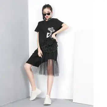 Women 2020 Summer Personality O Neck A Line Hem Stereoscopic Mesh Patchwork Dress Casual Print Irregular Pullover Dress Big Size
Women 2020 Summer Personality O Neck A Line Hem Stereoscopic Mesh Patchwork Dress Casual Print Irregular Pullover Dress Big Size