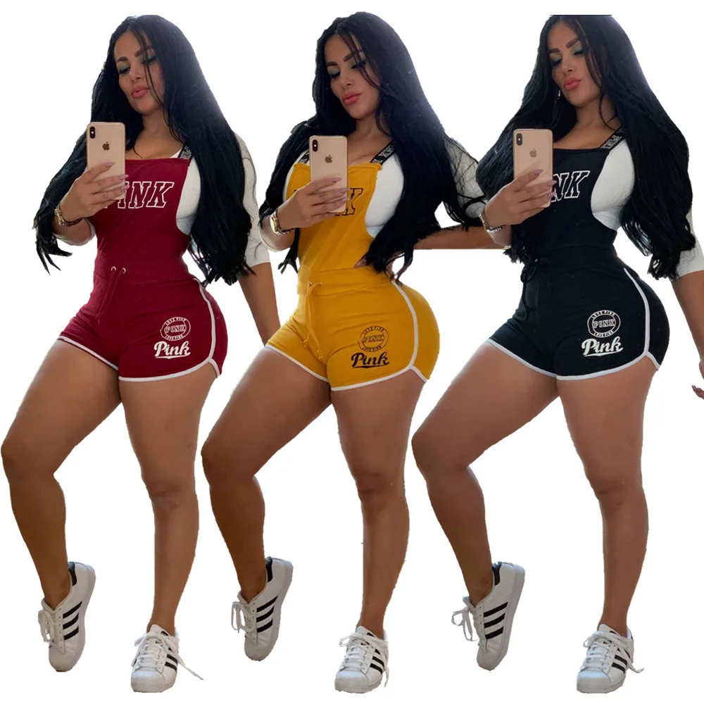 2020 Summer Women's Jumpsuit European and American Sexy Style Model Solid-color Letter Pink Print Strap Knitted Bodysuit
2020 Summer Women's Jumpsuit European and American Sexy Style Model Solid-color Letter Pink Print Strap Knitted Bodysuit