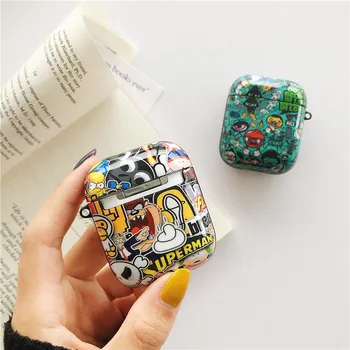 Cute Silicone Bluetooth Earphone Case Funny Graffiti Pattern Case For Apple Airpods 2 1 Cover For airpod Capa Headphone Case Box
Cute Silicone Bluetooth Earphone Case Funny Graffiti Pattern Case For Apple Airpods 2 1 Cover For airpod Capa Headphone Case Box
