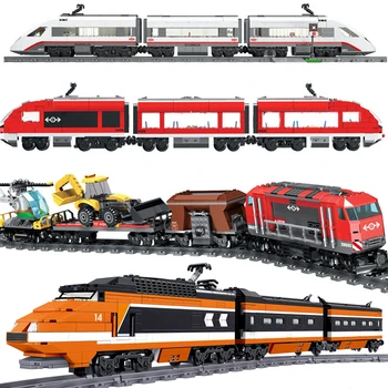 RC Railway Train Transport Series Building Blocks Compatible Technic City Remote Control High-speed Rail Kid Bricks Toys
RC Railway Train Transport Series Building Blocks Compatible Technic City Remote Control High-speed Rail Kid Bricks Toys