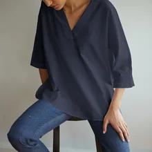 The New Spring and Summer Fashion of Hot Style Garment V Neck Pure Color 7 Minutes of Sleeve Shirt Female Head
The New Spring and Summer Fashion of Hot Style Garment V Neck Pure Color 7 Minutes of Sleeve Shirt Female Head