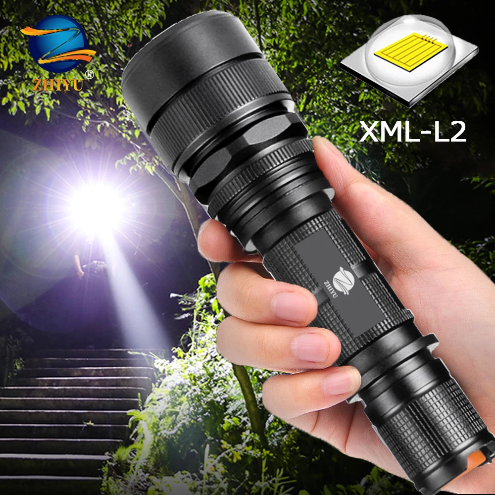 CREE L2 Power Rechargeable LED Flashlight Tactical Flashlight Charge By 18650 Battery LED Lantern for Camping Riding Flashlight
CREE L2 Power Rechargeable LED Flashlight Tactical Flashlight Charge By 18650 Battery LED Lantern for Camping Riding Flashlight